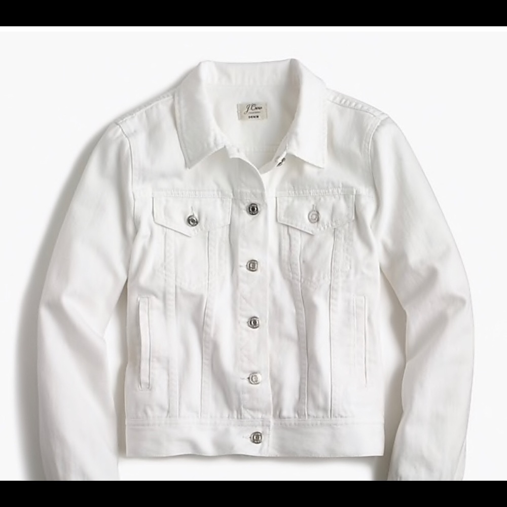 NEVER USED!  J.Crew Denim Jacket in White